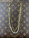 LAV x JForks Pearl Beaded 3 Strand Chain