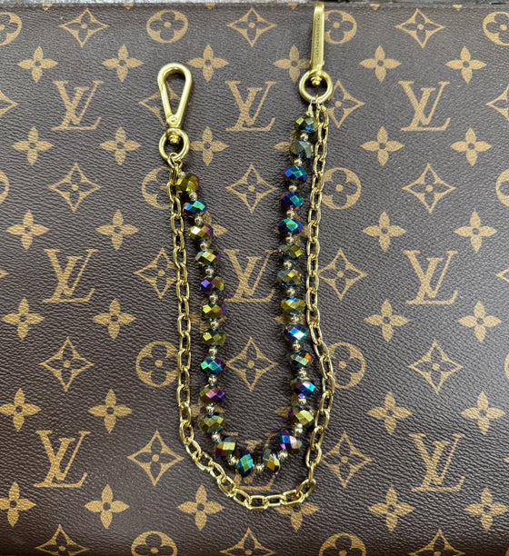 LAV x JForks Purple Peacock Crystal Chain