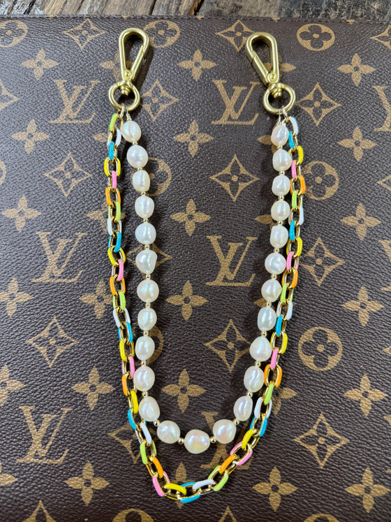 LAV x JForks Multicolor Pearl Beaded Chain