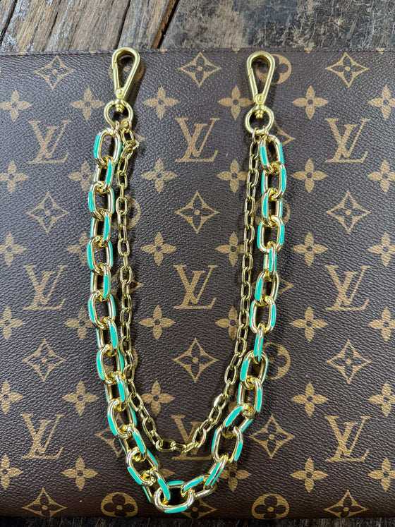 LAV x JForks Enamel Turquoise Chain
