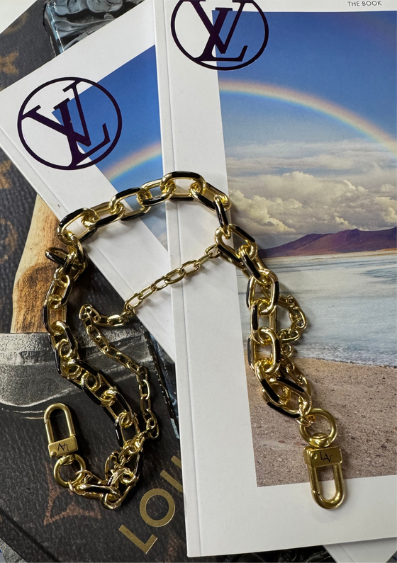 LAV x JForks Black Enamel Chain