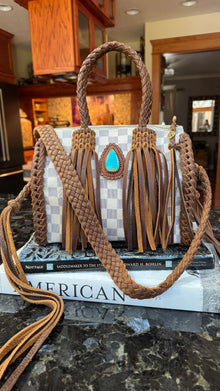  LAV Original Speedy 25 Damier Azur Camel Braided with a 60ct Campitos