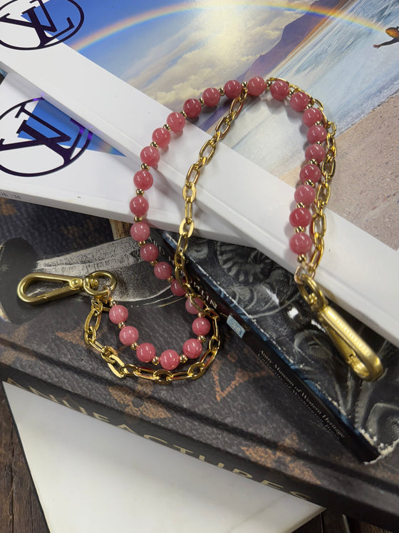 LAV x JForks Pink Jade Chain