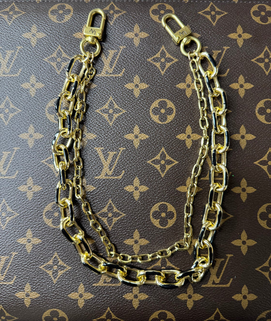 LAV x JForks Black Enamel Chain