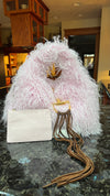 LAV Original Gucci Shearling Softbit Shoulder Bag Pink