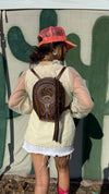 LAV Original Ellipse Backpack Chocolate x Western Skies Tooled Patch