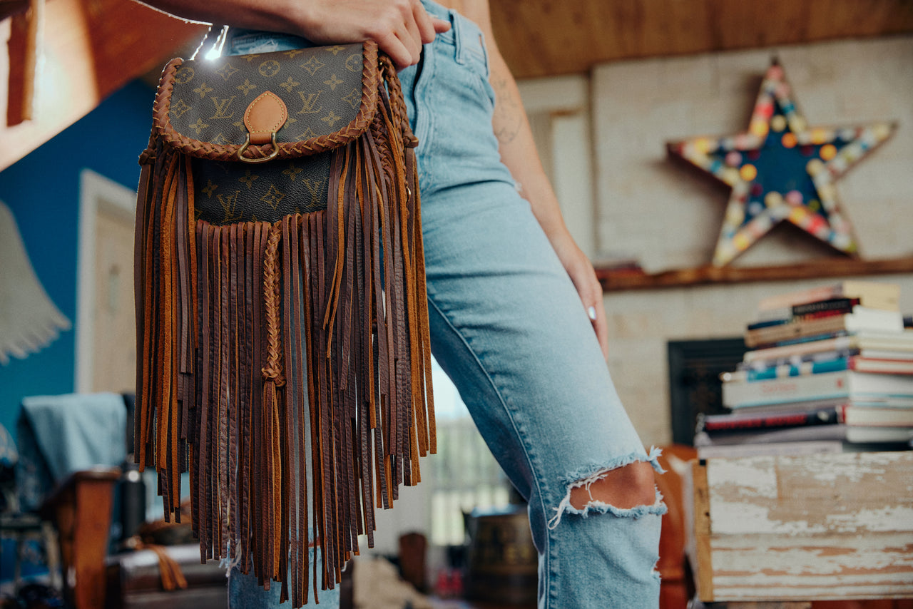 Louis vuitton purse with fringe Clearance